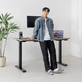 핏쳐 고강도 듀얼 스퀘어 프레임 전동식 모션데스크 E2