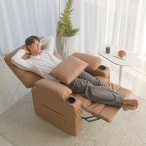 핏쳐 프리미엄 1인용 전동 리클라이너 가죽 소파 ERE2 안락의자 쇼파