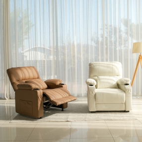 핏쳐 프리미엄 1인용 전동 리클라이너 가죽 소파 ERE2 안락의자 쇼파