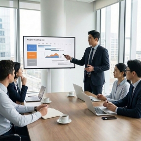 카멜마운트 MMB43PW 이동식 높이조절 삼텐바이미 모니터 TV 스탠드 거치대