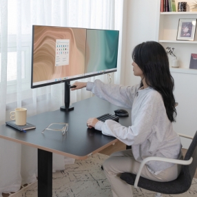 [중고] 고든 듀얼 슬라이드 모니터암 GDA2BD