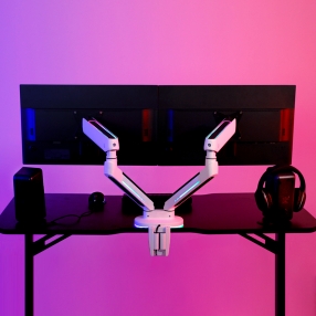 [중고] 카멜마운트 RGB 듀얼 게이밍 모니터암 HMA2D