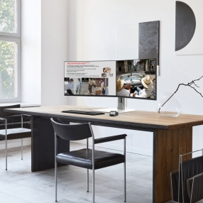 [중고] 고든 프로 스탠드형 좌우 듀얼 모니터암 UMSD