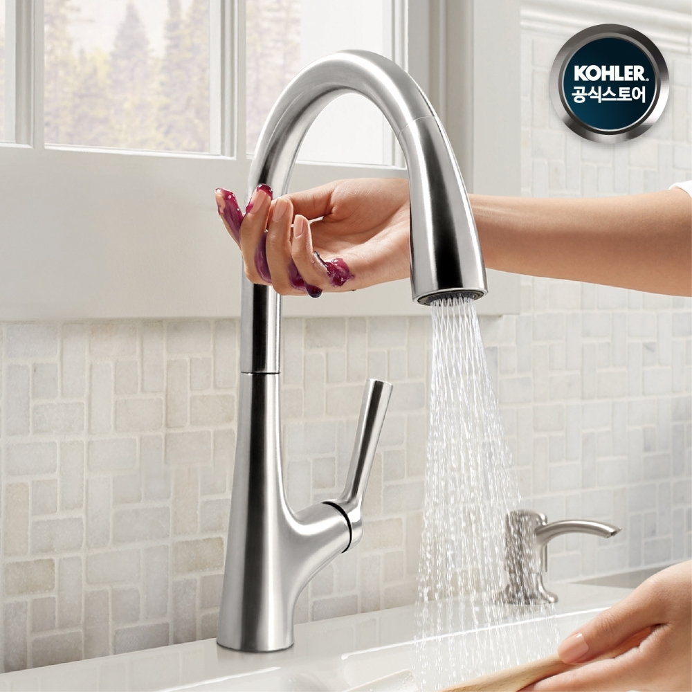 <small>KOHLER 77748T-4-CP</small>Malleco 터치리스 주방수전