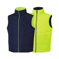 아동 양면패딩 조끼 [ MC-형광/네이비 ]