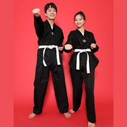 검정색 태권도복 반티 - [ 상하 세트 ] : [ ENS223 ]