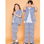 블루 환자복 반티 - [ 상의 반소매 ] : [ ENS123 ]