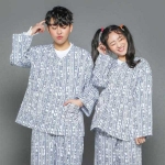 블루 환자복 반티 - [ 상의 긴소매 ] : [ ENS133 ]