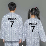 블루 환자복 반티 - [ 상의 긴소매 ] : [ ENS133 ]