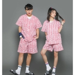 핑크색 환자복 반티 - [ 상의 반소매 ] : [ ENS122 ]