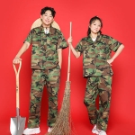 개구리 군복 반티 - [ 상의 반소매  ] : [ ENS324 ] 계급장 무료제공