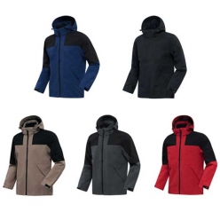 후드배색 고탄력필름자켓