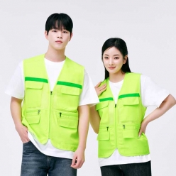 형광그린 멀티반사 망사조끼 - [ CSR514 ]