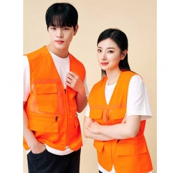 형광오렌지 멀티반사 망사조끼 - [ CSR518 ]