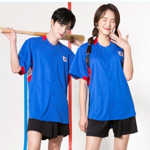 블루 야구반티 [ 상의 ] - [ ENBA681 ]