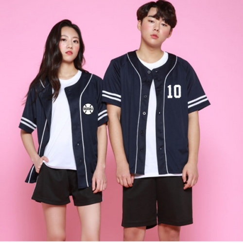 네이비 야구반티 [ 상의 ] - [ BTC-7520 ] M