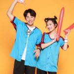 스카이블루 야구반티 [ 상의 ] - [ BTC-8536 ] M