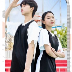 검정 농구나시 반티 (옆라인) - [ 상의 ] : [ ENS1013 ]