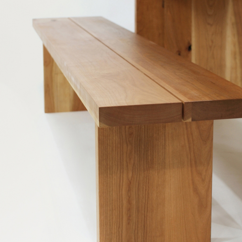 urbanworks simple bench - whiteoak, cherry