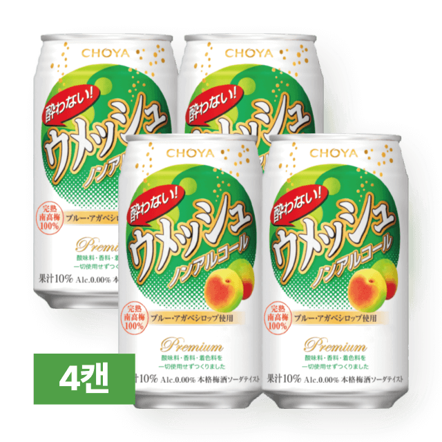 초야 요와나이 우메슈 4캔 (무알콜 매실사케)