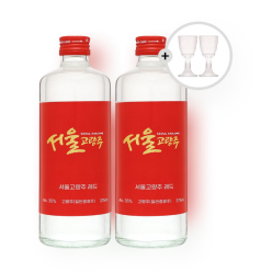 서울고량주 레드 35도 375ml 2병 + 고량주 전용잔 세트
