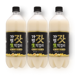 가평잣생막걸리 블랙 6도 970ml 3병 세트
