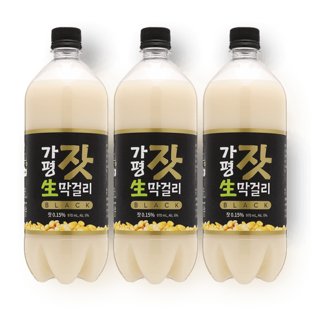 가평잣생막걸리 블랙 6도 970ml 3병 세트 대표이미지