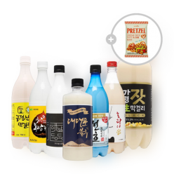 실속 막걸리 7종 세트 (금정산성, 공주알밤, 생동동주, 선호, 호랑이, 가평잣막걸리, 프레첼)