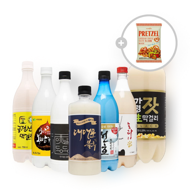 실속 막걸리 7종 세트 (금정산성, 공주알밤, 생동동주, 선호, 호랑이, 가평잣막걸리, 프레첼) 대표이미지