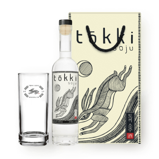 토끼소주 화이트 23도 375ml 기프트세트(전용잔 포함)