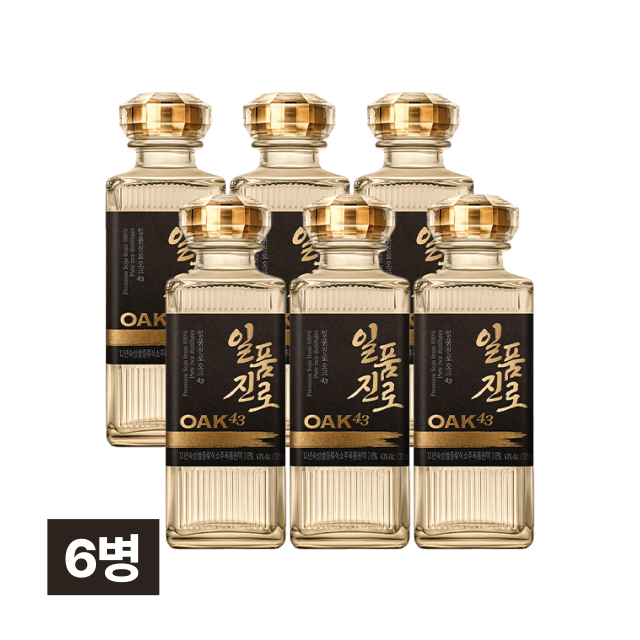 일품진로 오크 43 375ml 6병 (1박스)