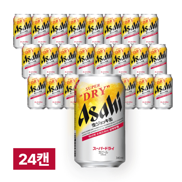 아사히 슈퍼 드라이 생맥주 캔 340ml 24캔 (1박스) 대표이미지