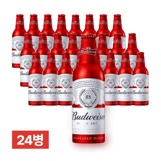 버드와이저 알루미늄 355ml 24병 (1박스) 대표이미지