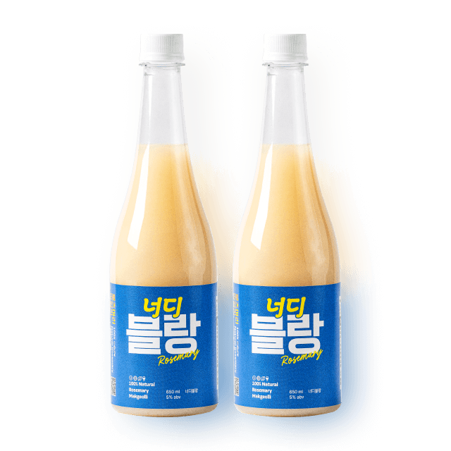 [할인] 너드 블랑 (로즈마리 막걸리) 5도 650ml 2병 세트 대표이미지