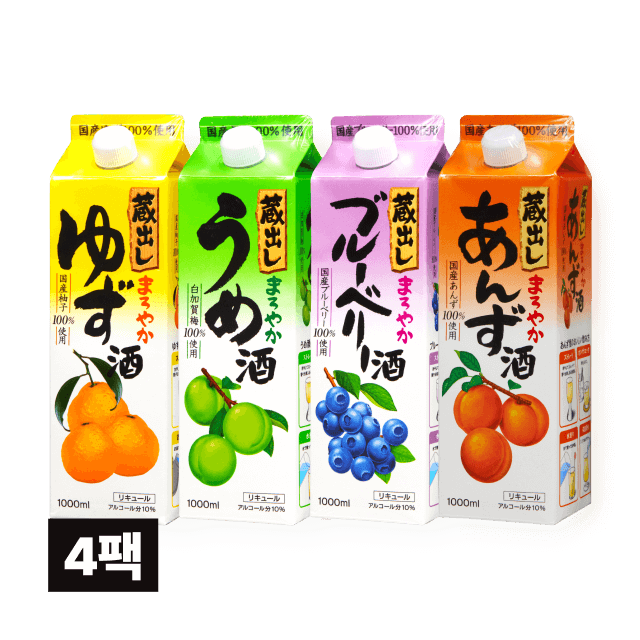 쿠라다시 마로야카 4종 모두 즐겨요 사케 세트 (총 4팩)