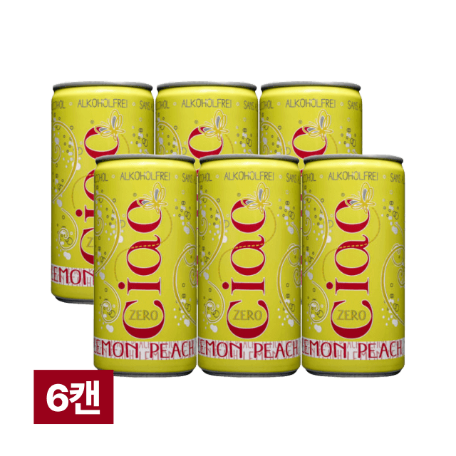 챠오 레몬피치 논알콜 캔와인 200ml 6캔