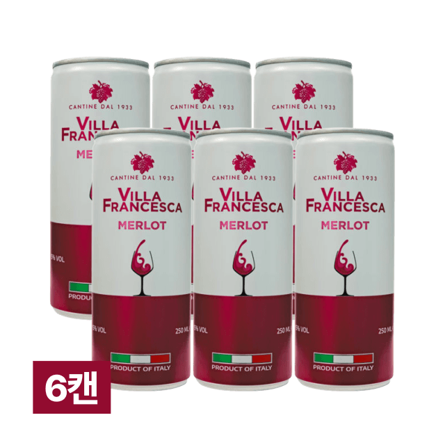 빌라 프란체스카 메를로 캔와인 250ml 6캔