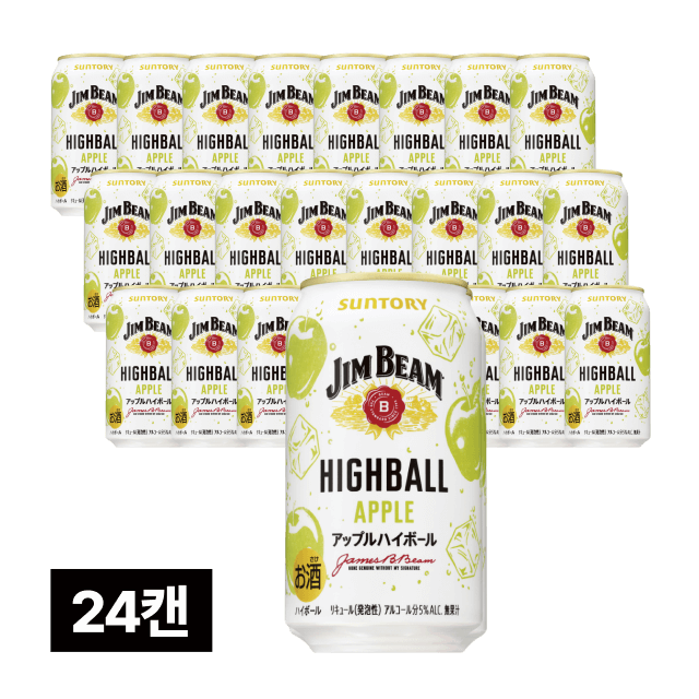 [세금포함] (한국엔 없는) 짐빔 하이볼 애플 350ml 24캔 (1박스)