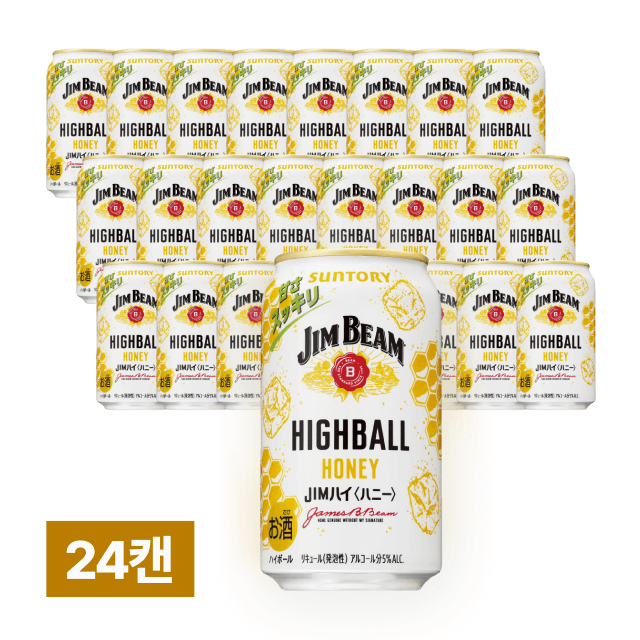 [세금포함] (한국엔 없는) 짐빔 하이볼 허니 350ml 24캔 (1박스)