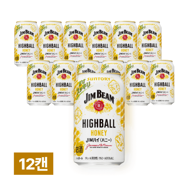 [세금포함] (한국엔 없는) 짐빔 하이볼 허니 350ml 12캔 대표이미지