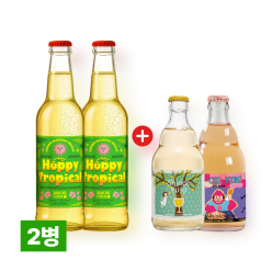 댄싱사이더 홉피 트로피컬 500ml 2병 세트 (신애유자와 피치바이브 증정 이벤트)