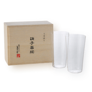 우스하리 맥주잔 260ml 2개 (목재상자 포함, 선물추천)