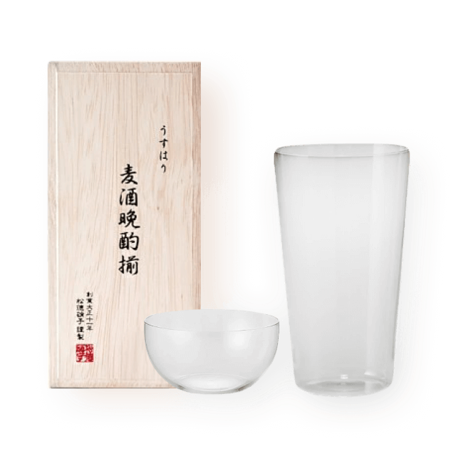 우스하리 맥주잔 340ml + 안주용 미니볼 세트 (목재상자 포함, 선물추천) 대표이미지