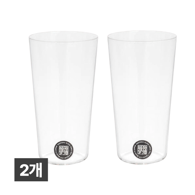 우스하이 얇은 맥주잔 150ml (S 사이즈) 2개 세트