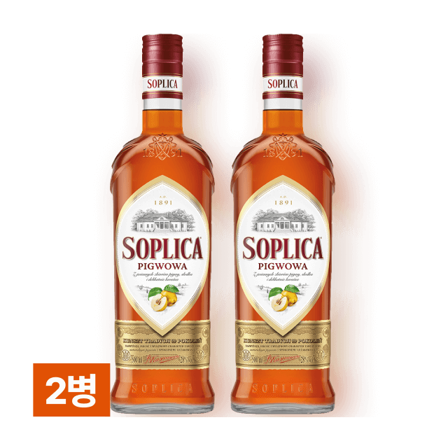 [폴란드 1위 보드카] 소플리차 모과 500ml 2병 세트