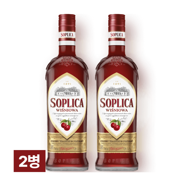 [폴란드 1위 보드카] 소플리차 체리 500ml 2병 세트 대표이미지
