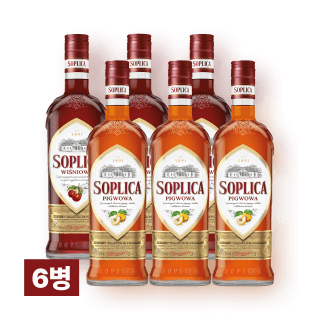 [폴란드 1위 보드카] 소플리차 모과&체리 6병 실속 세트