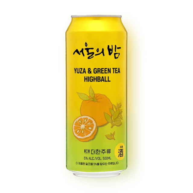서울의밤 유자&녹차 캔 하이볼 5도 500ml