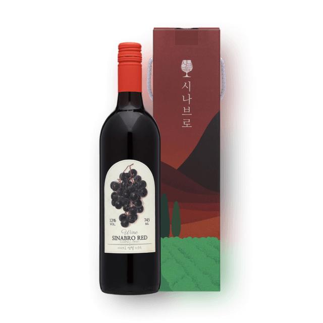 시나브로 명화 캠벨 레드 스위트 와인 12도 750ml