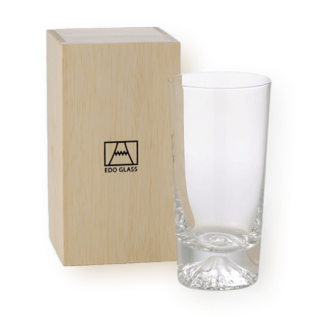 타지마글라스 후지산 하이볼잔 400ml (목재상자 포함, 선물추천)
